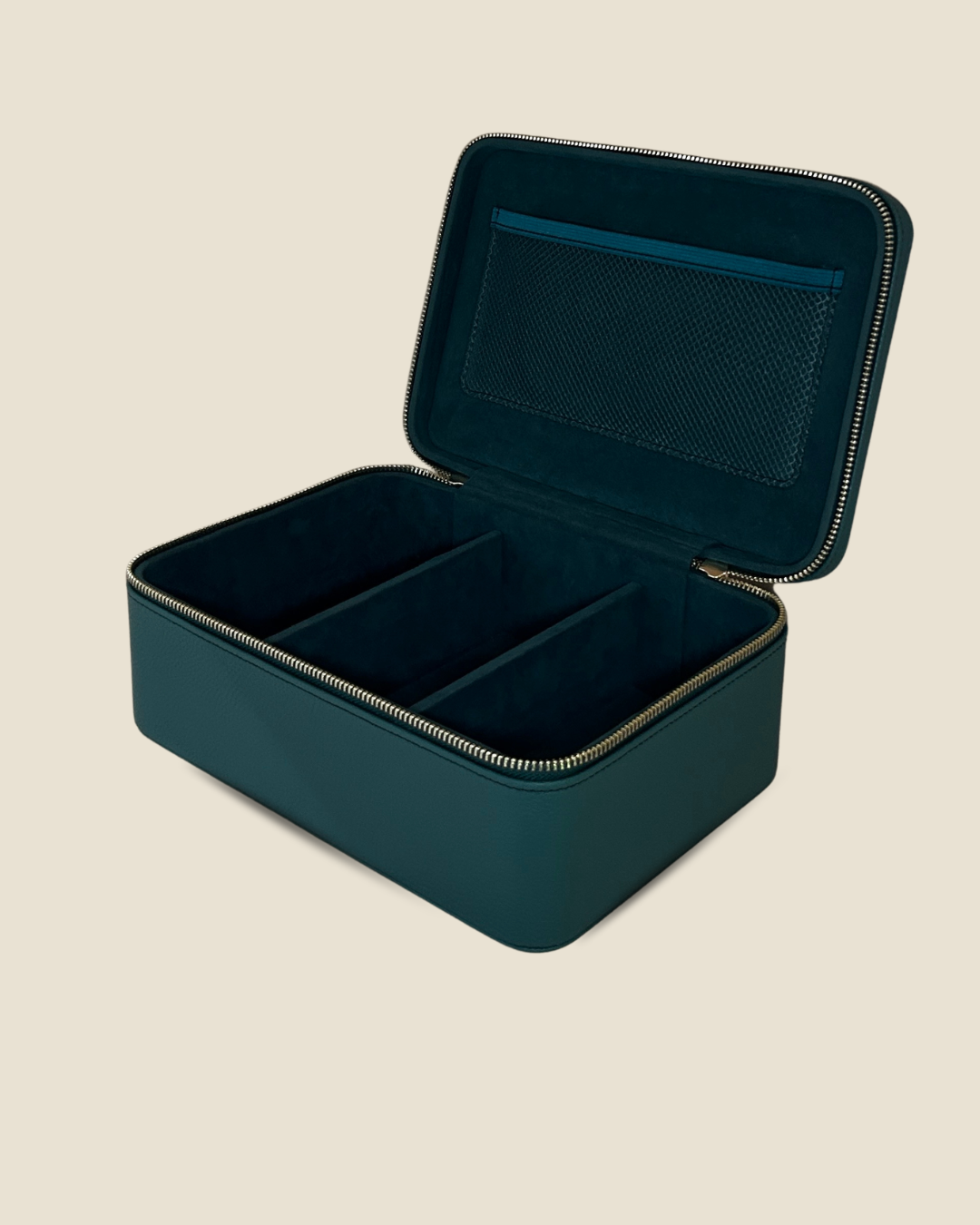 The Stash Ritual open case with a three-compartment tray for organized storage.